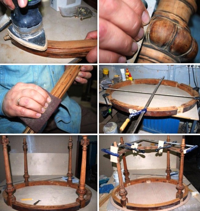 Реставрация круглого стола